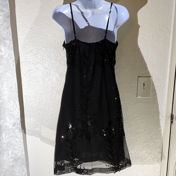 Forever 21 Black Sequin Holiday Dress Size L NWOT - Picture 7 of 11